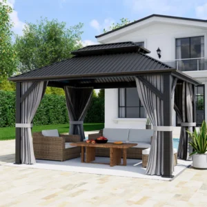 12 ft. W x 10 ft. D All-Weather Hardtop Gazebo